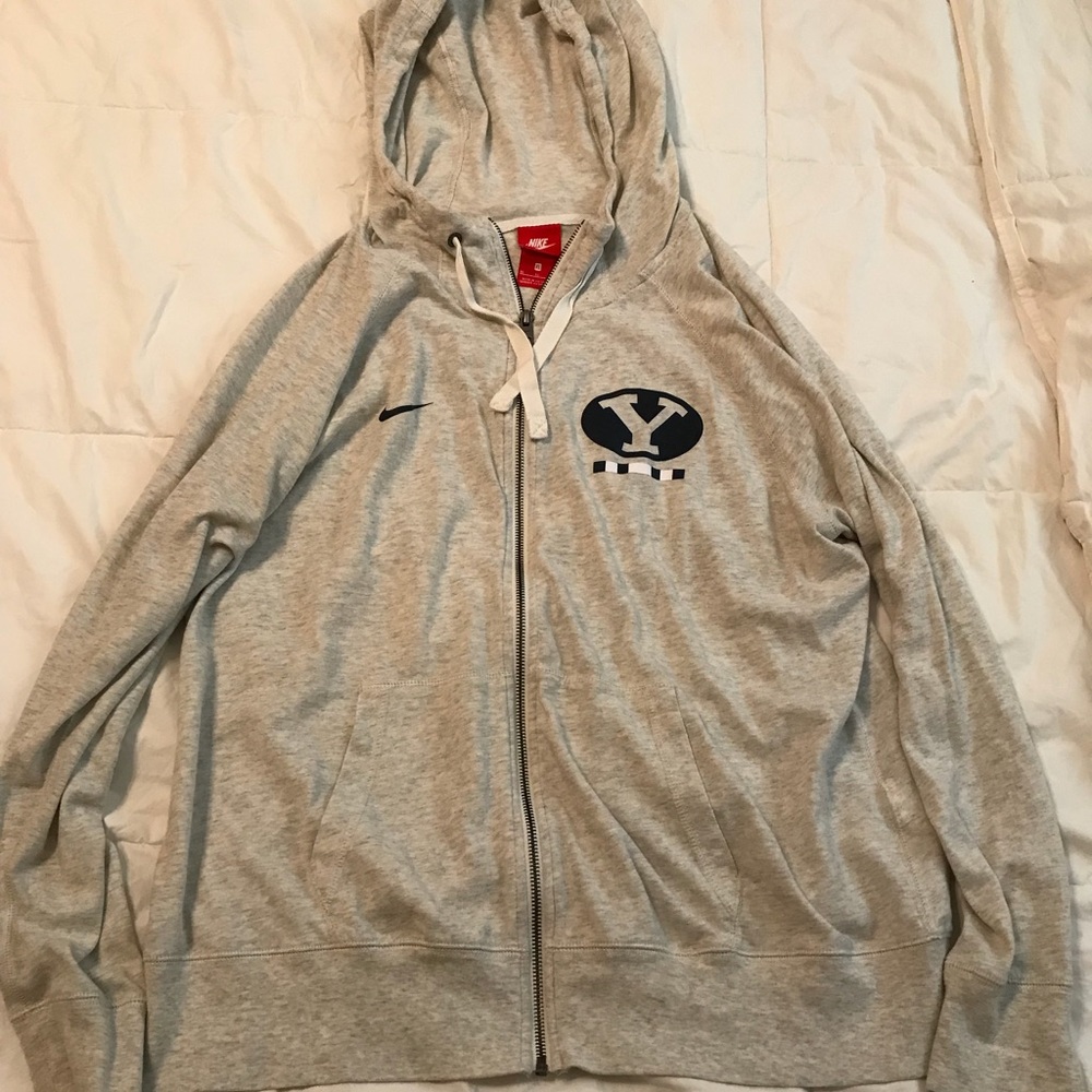 Women’s BYU oatmeal zip up hoodie